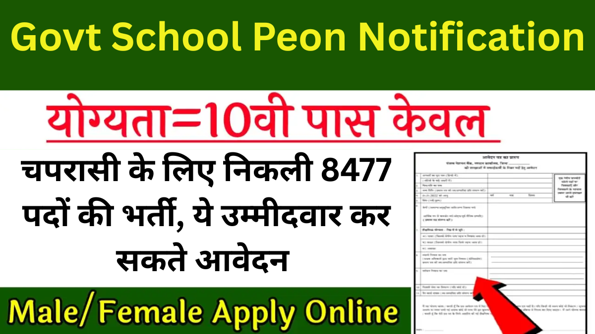 Govt School Peon Notification