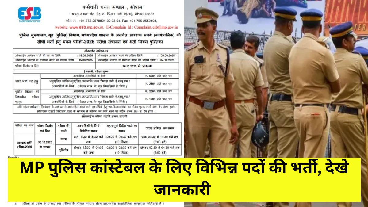MP Police Constable Recruitment 2025