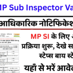 MP Sub Inspector Vacancy