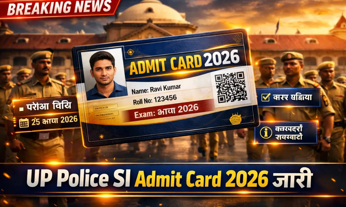 UP Police SI Admit Card UP Police SI Admit Card